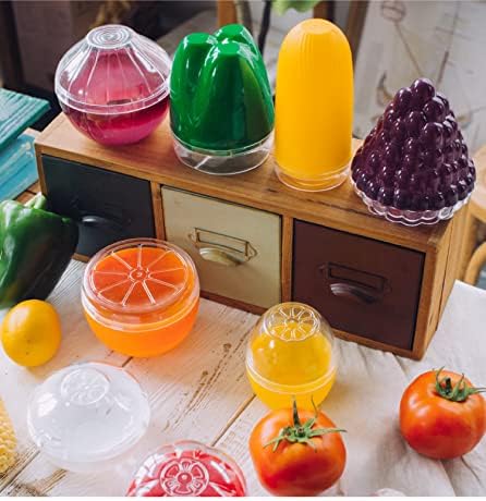 Orange Storage Containers, Reusable Grapefruit Keeper for Refrigerator, Individual Orange Saver Holder Organizer for Fridge to Keep Orange Fresh