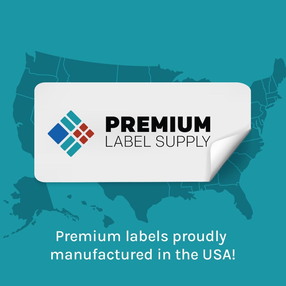 Premium Label Supply Glossy White Sticker Labels – 3.5" x 5" – (4 per Sheet) (Glossy White for Laser Only, 2,000 Labels)