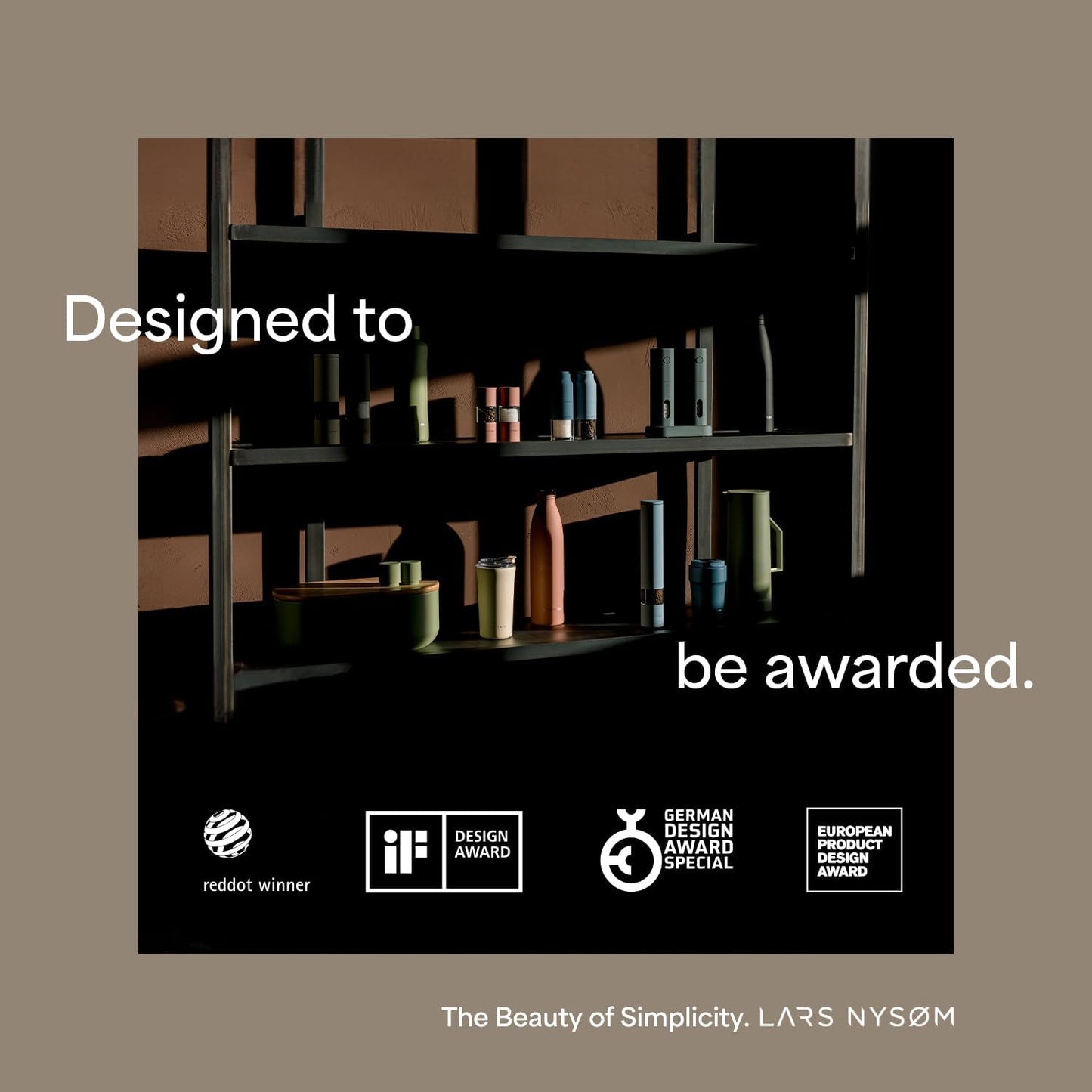 LARS NYSØM Salt and Pepper Grinder Set Manual, Stainless Steel Salt and Pepper Mills with Adjustable Ceramic Grinder I Design Spice Shakers (Blue)