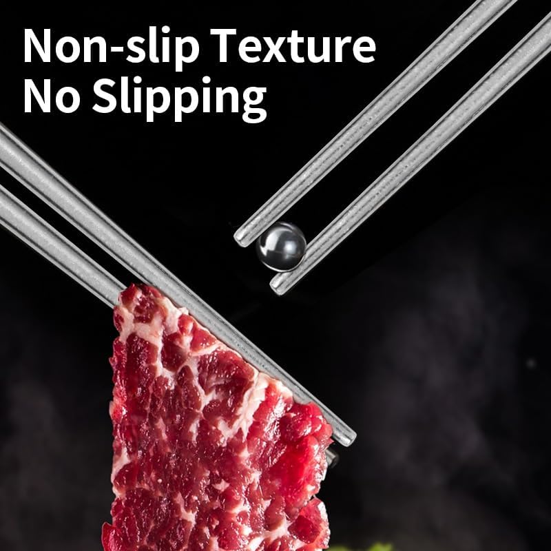 Pure Titanium Chopsticks,Reusable Chop sticks, Dishwasher safe Japanese Korean Camping Chopsticks, Lightweight Travel Chop Sticks (2 Pairs)