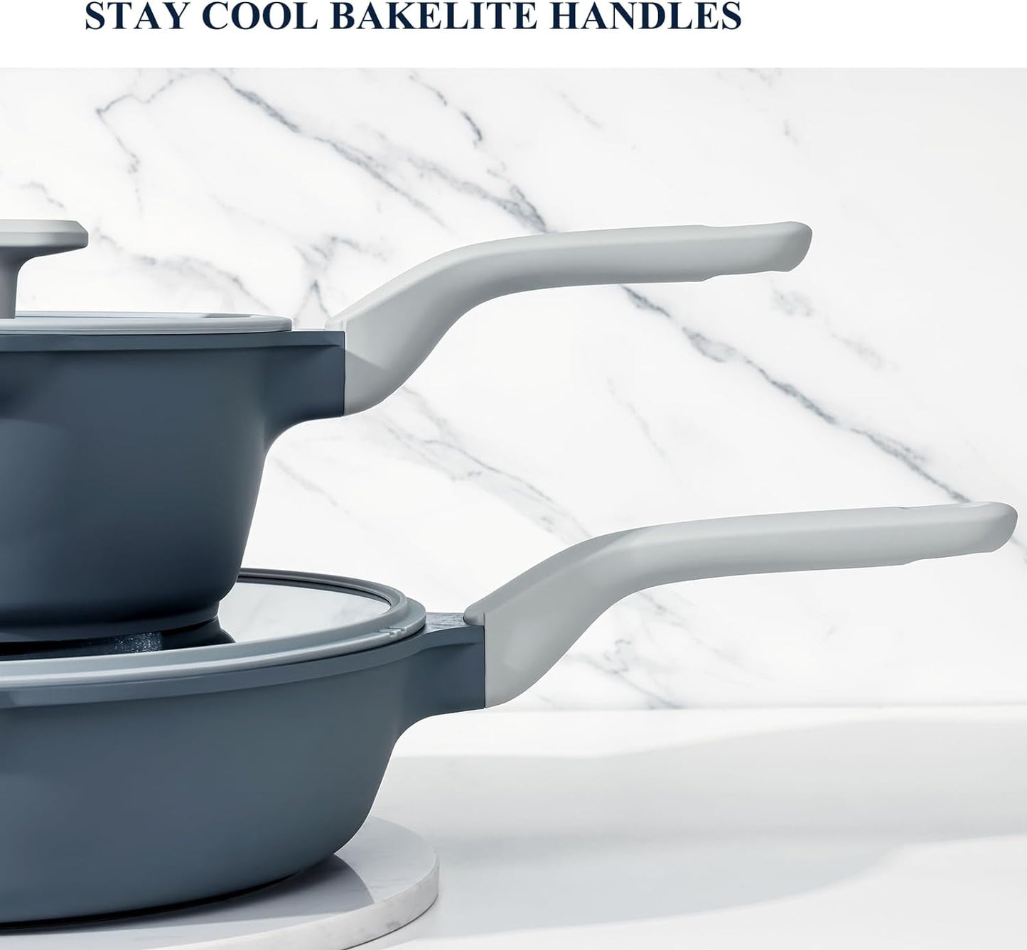 Nonstick Saucepan with Lid, 2.7 Quart Ceramic Sauce Pan, Non Toxic Sauce Pot with Pour Spouts for Multipurpose Use, PTFE, PFOA & PFAS Free, Induction Compatible.