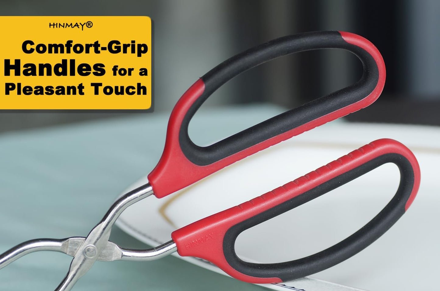 Stainless Steel Scissor Tongs 11-Inch and 13-Inch Set, Set of 2