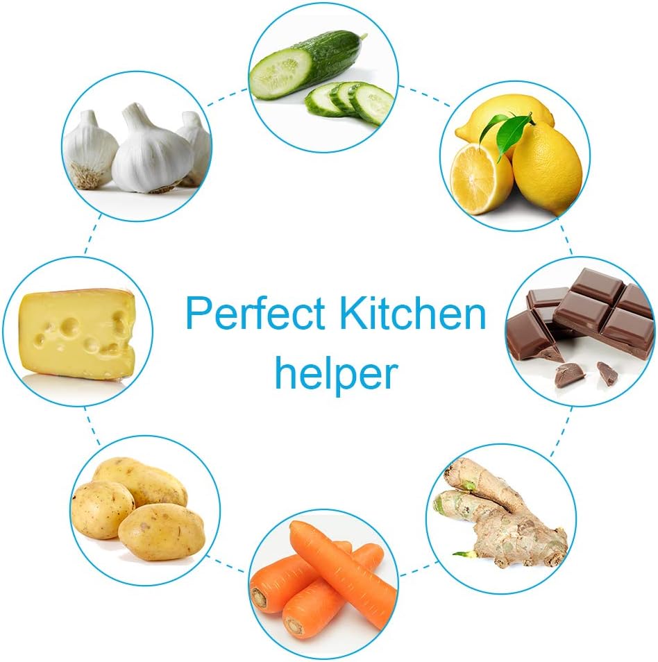 Lemon Zester, Hand Cheese Grater, Zester Grater with Handle, with Razor-Sharp Stainless Steel Blade, Protective Cover and Cleaning brush, Dishwasher Safe, by NSpring