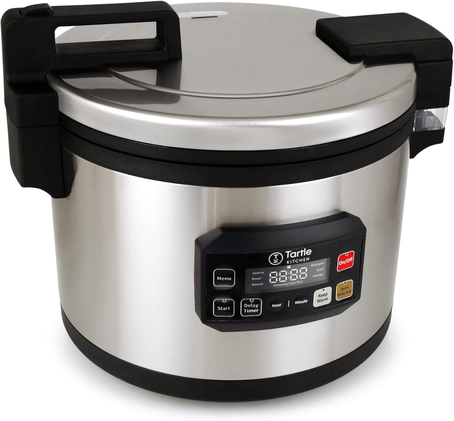 Commercial Large Multi-Function Rice Cooker - Professional 72 Cup Cooked (36 Cup Uncooked) Rice Maker Cooker With Non Stick Pot & Hinged Lid - Brown Rice, Sushi Rice and more