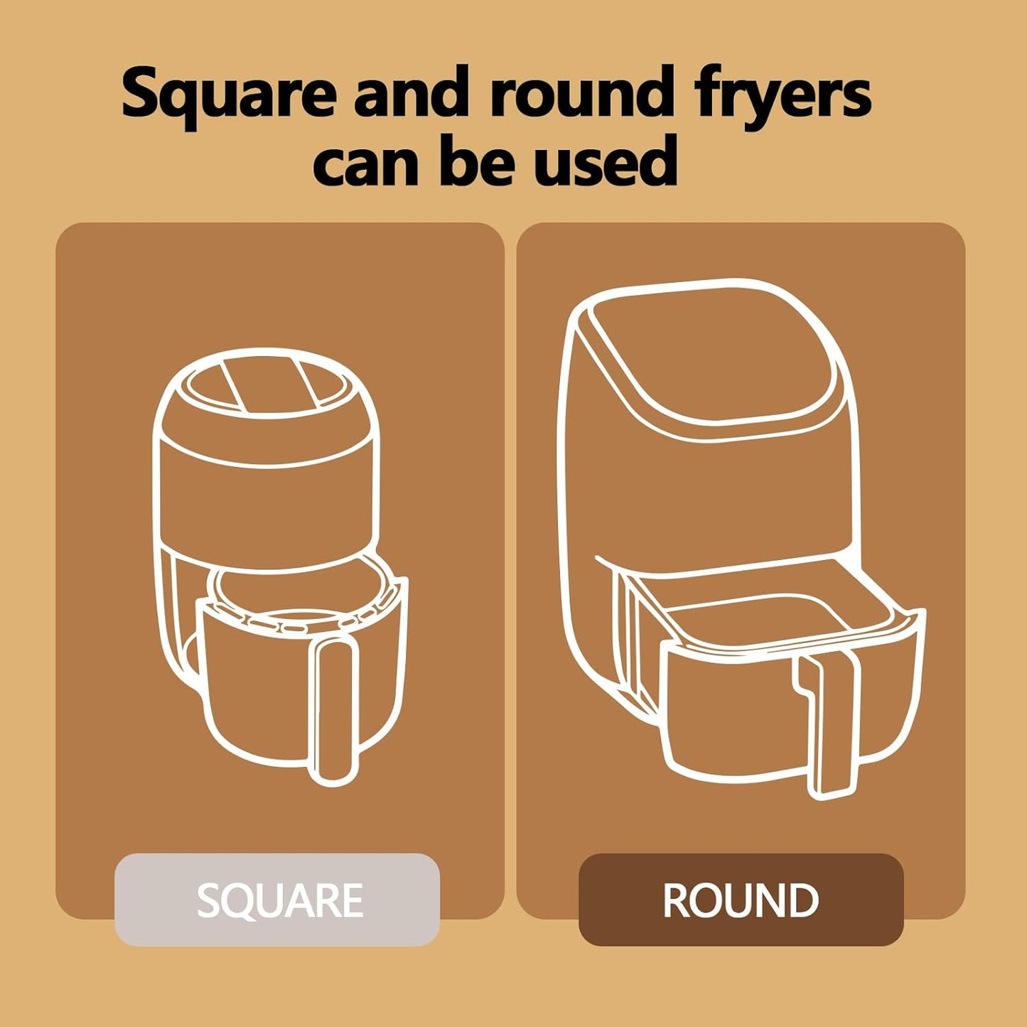 400 Pack 7.5 Inch Air Fryer Liners, Parchment Paper Sheets for Air Fryer Basket, Non-Stick, Disposable, Unbleached, Heat Resistant, Fits 3-6 QT Air Fryers. (Bottom size: 6in)