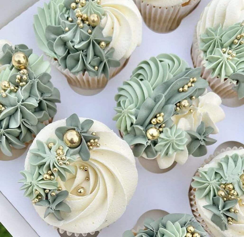 Gold Pearl Sugar Sprinkles 3.53 oz, 7mm Candy Pearls Ideal for Baking, Cake and Cupcake Toppers, Cookie Decoration, Ice Cream Topping, Wedding Shower Valentines Halloween Christmas