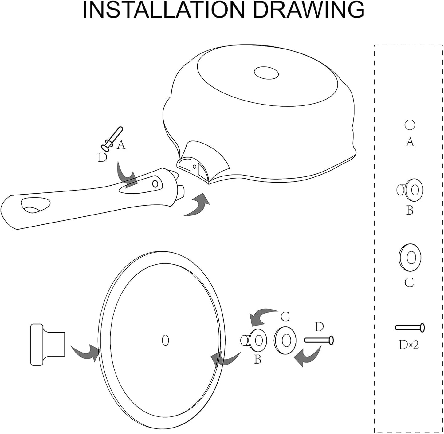 Vinchef Nonstick Deep Frying Pan Saute Pan with Lid, 12in/5.5Qt Fry Pan, German 3C+ Ceramic Coating Technology, Heat Indicator, Induction Compatible