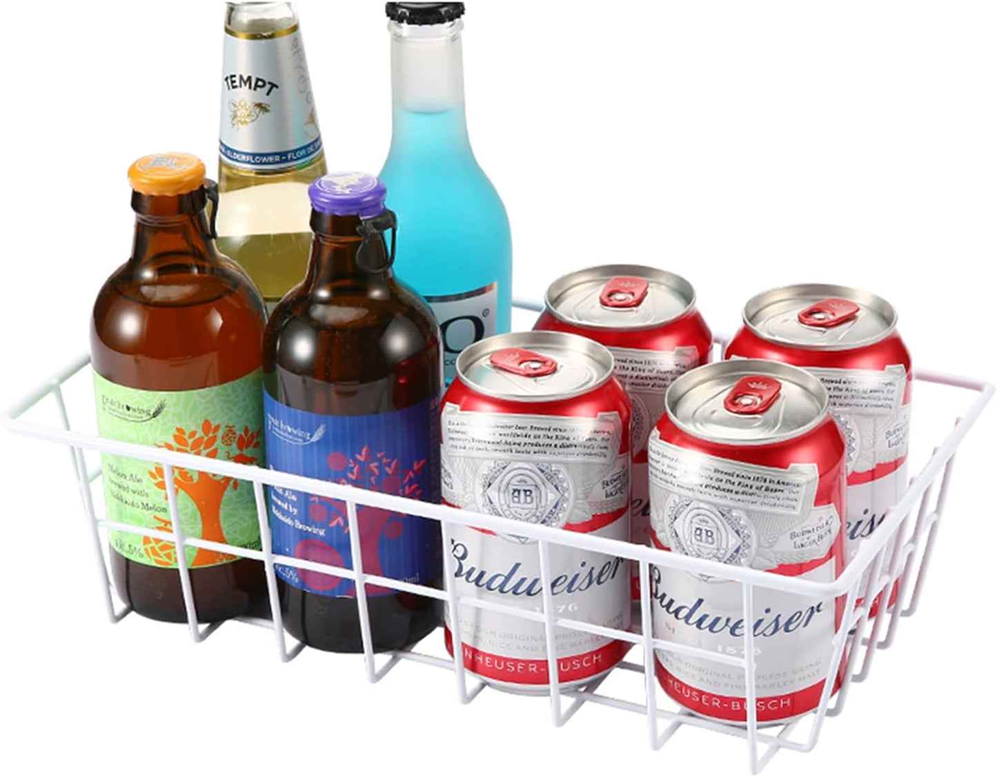 Orgneas Freezer Organizer Bins Metal Wire Storage Baskets for Upright Refrigerator Chest Freezer, Kitchen Pantry Storage and Organization for Fruit Vegetable Soda Cans Toys and Snacks, Set of 6