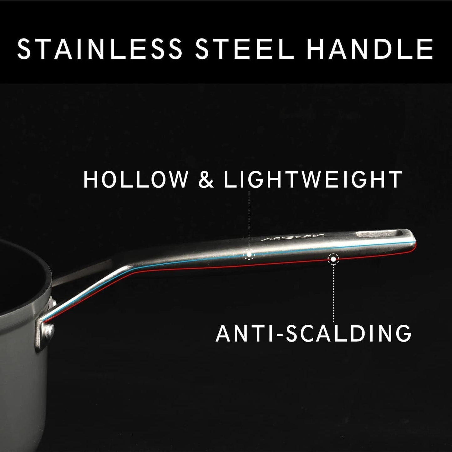 MsMk 11 Inch Induction Grill Pan, Bacon Carbonize also Nonstick, PFOA Free Non-Toxic, Stay-Cool Handle, Scratch-resistant, Induction Griddle Pan for Stove Top