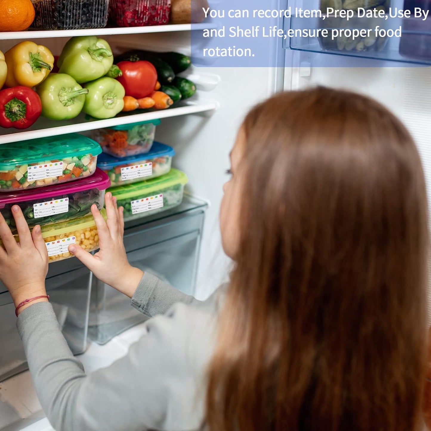 STARLIBOO Removable Freezer Labels, 1x3 Inch, 300pcs, Waterproof Oil Resistant Easy Clean Leaves No Residue