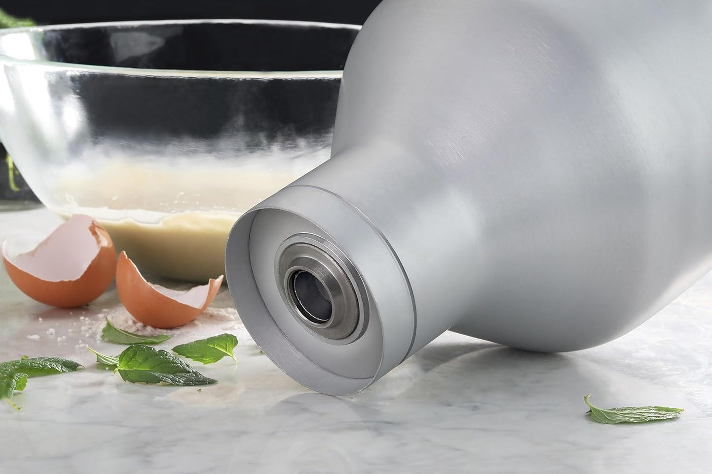 New Star Foodservice 37463 Commercial Grade Aluminum Pancake Dispenser with Stand, Silver