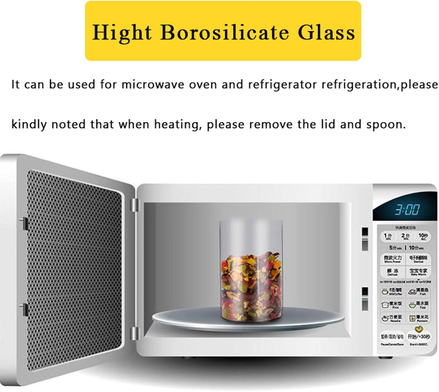 2-Pack 18.5oz Airtight Glass Meal Prep Containers with Lids – Overnight Oats Jars for Coffee, Nuts, Candy, Chia Seed Sugar & Pudding | Leakproof Borosilicate Glass Food Storage Jars