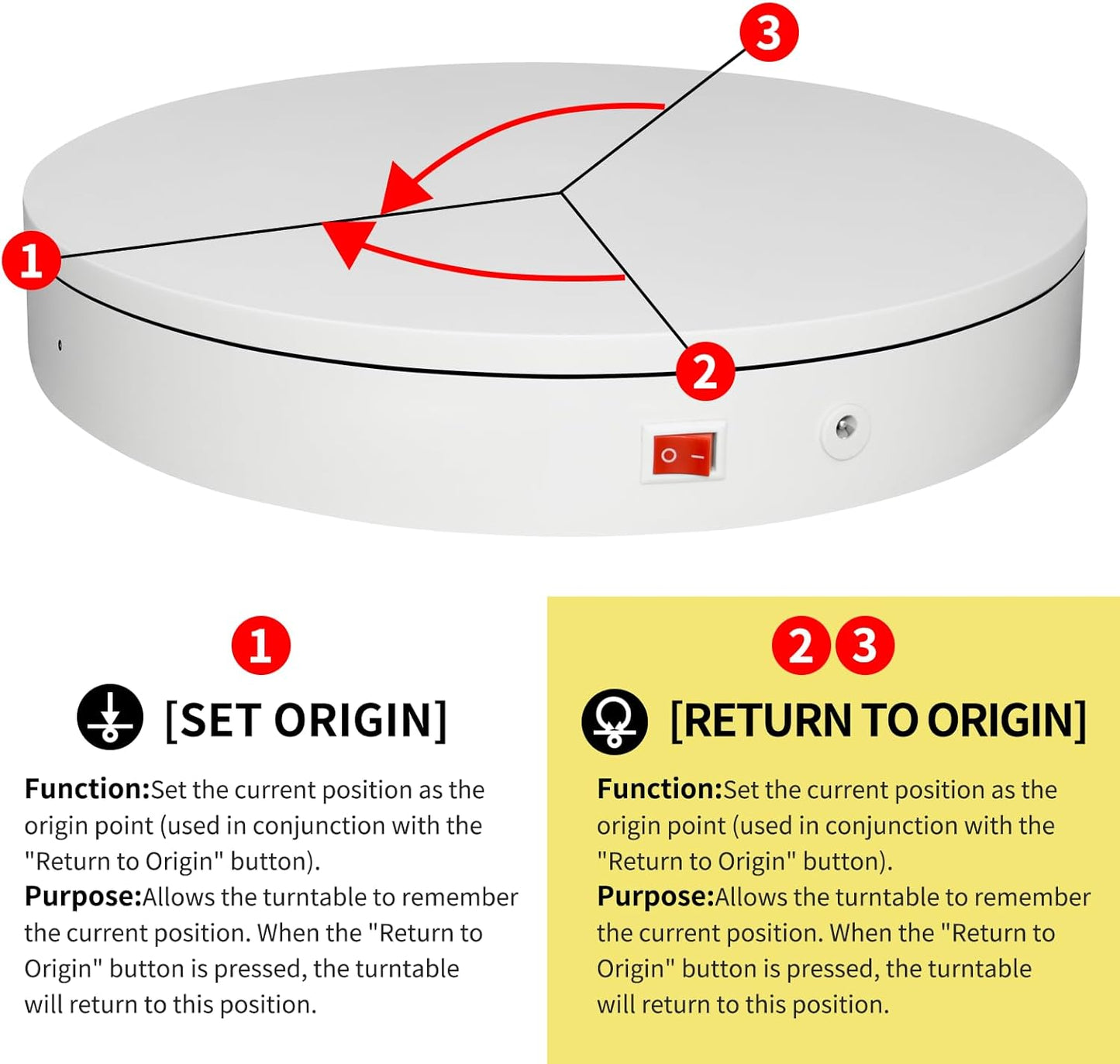 7.9In Remote Motorized Electric Turntable Rotating Display Stand Spinning Rotating Platform 360 Photography Turntable lazy susan base giratoria para for Photography,Display(Load Range:40~100lbs)