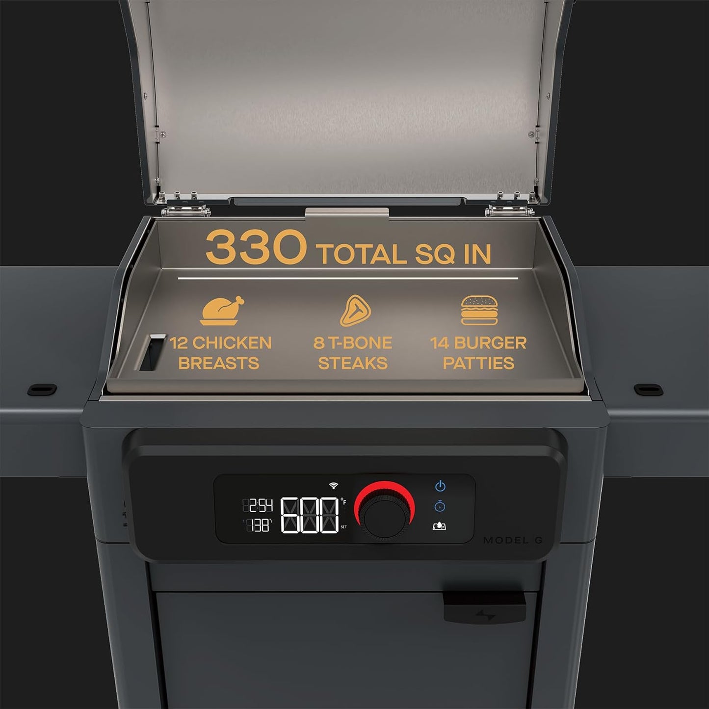 Current® Model G Griddle, Smart Electric Outdoor Flat Top BBQ Grill with 200°F to 600°F Range for Searing & Roasting, Digital Precision, Apartment-Friendly & Weather-Resistant