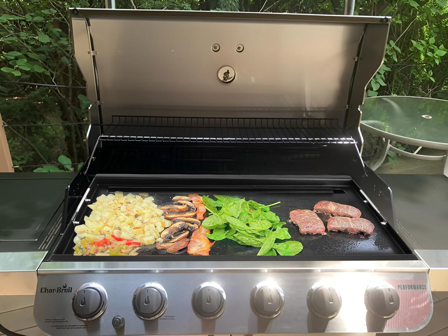 Full Size Griddle for Charbroil Performance 6 Burner Grill, Flat Top Griddle for Charbroil Grill 463245917 463238218 463276517 466245917, 463347017 463349917, Replace for G470-0002-W1 G470-0003-W1