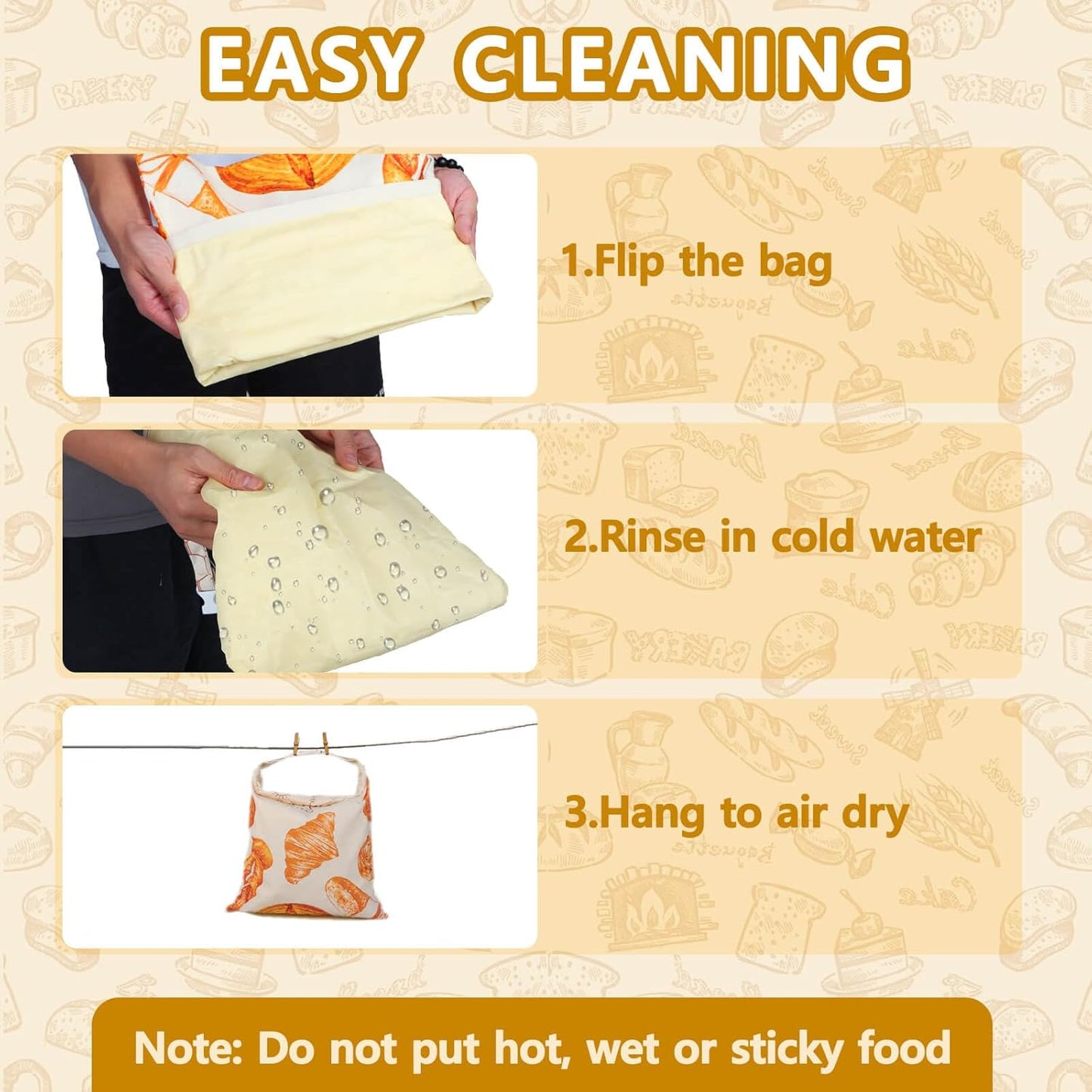 Bread Bags for Homemade Bread Sourdough - 2 Pack Beeswax Bread Bags for Sourdough with Bowl Cover, Reusable Linen Bread Storage Bags with Roll Top Buckle and Hooks for Freezer, Counter and Wall, XL