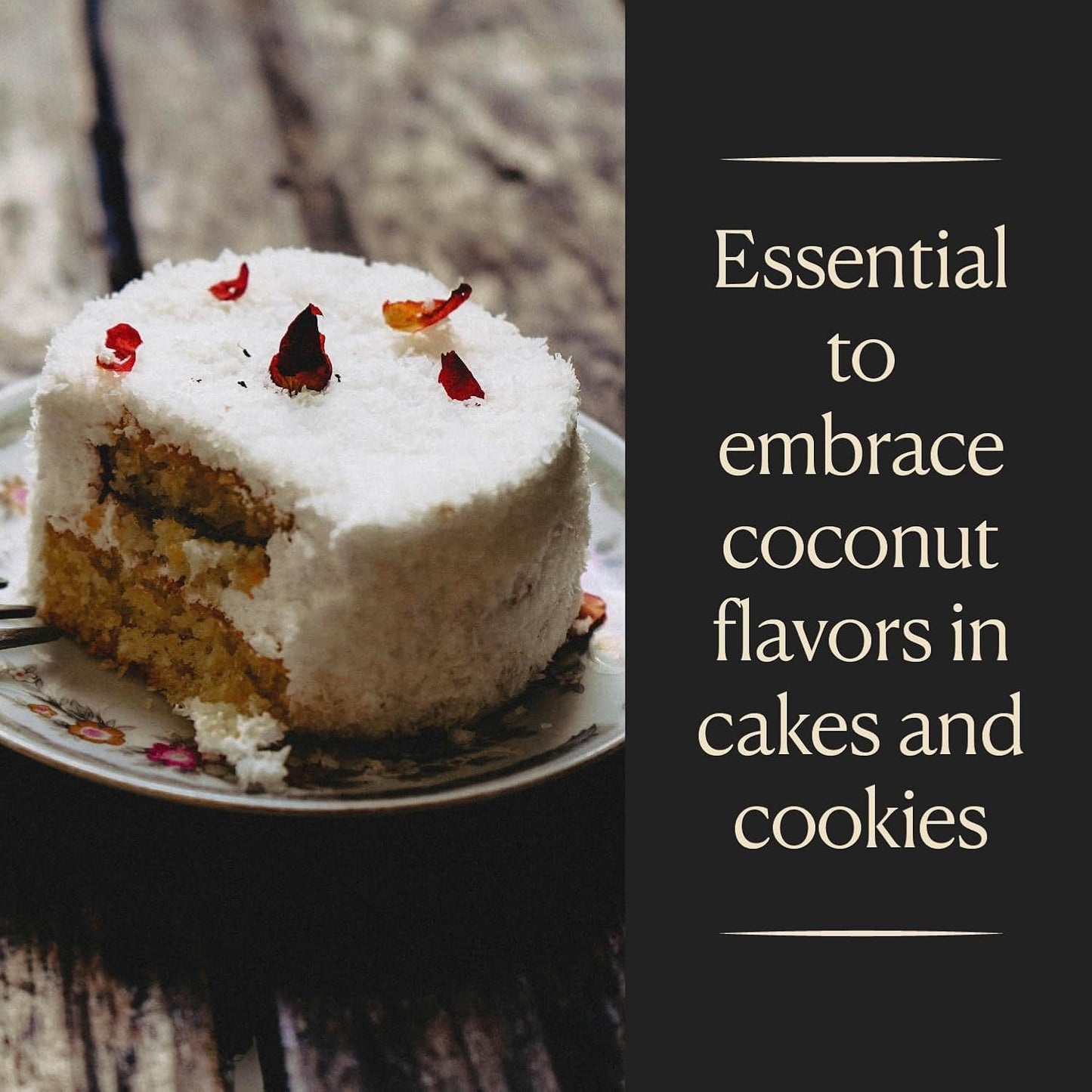 Cook's, Coconut Flavoring for Cakes, Cookies, Pastries, Ice Creams, Smoothies, 128 Ounces (1 Gallon)