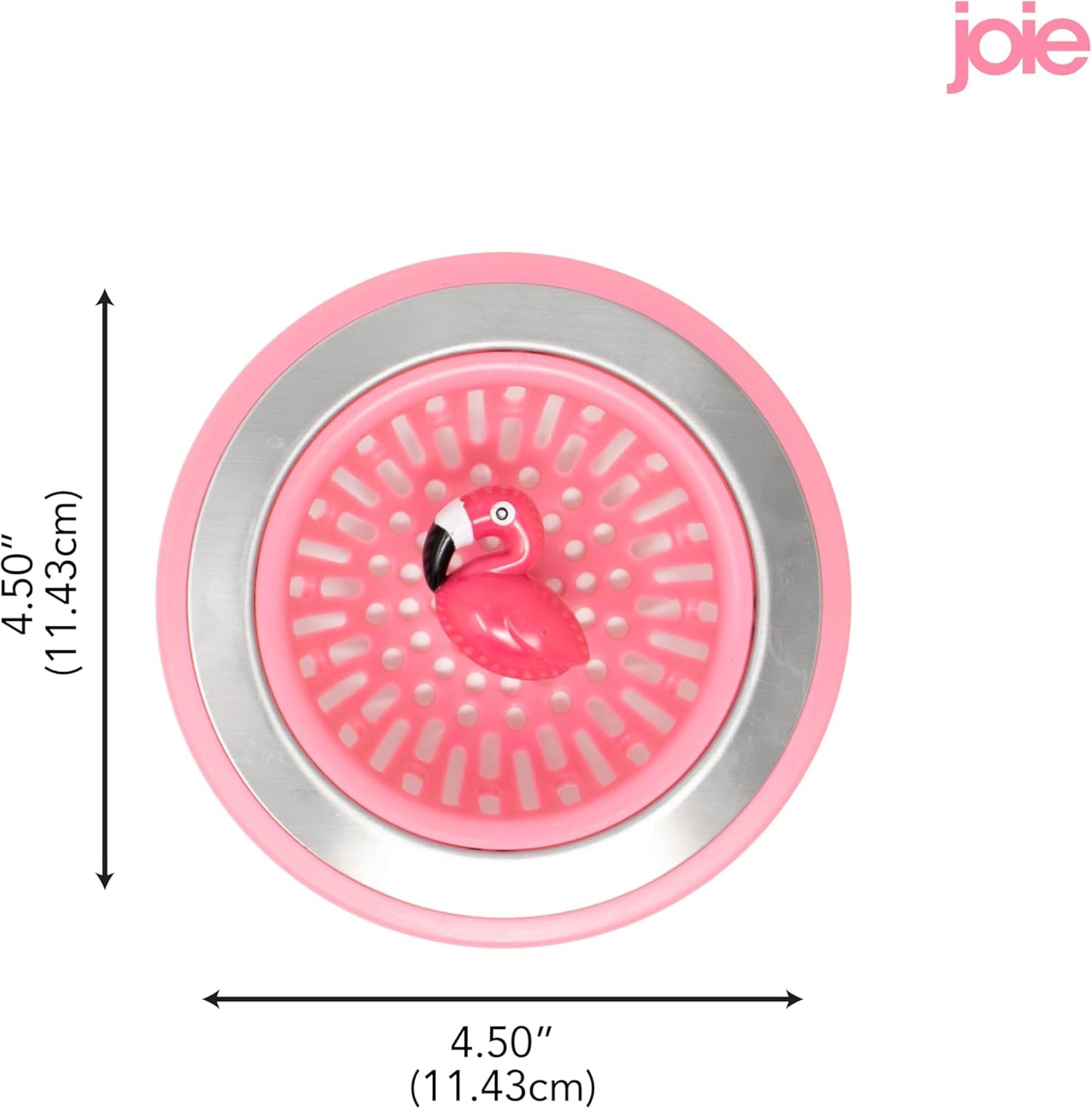 Joie Flamingo Kitchen Sink Strainer Basket, Drain Cover, Pink, 1 Count