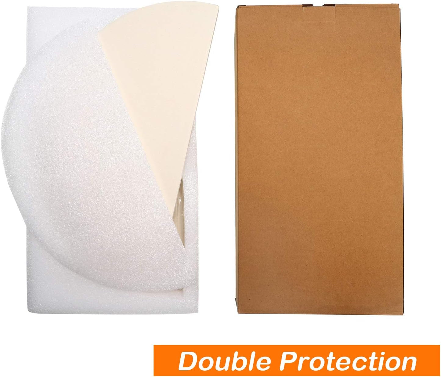 BBQ Future Ceramic Heat Deflector Plates for Kamado Joe Classic I, II, III,Half-Moon 2-Pack, White