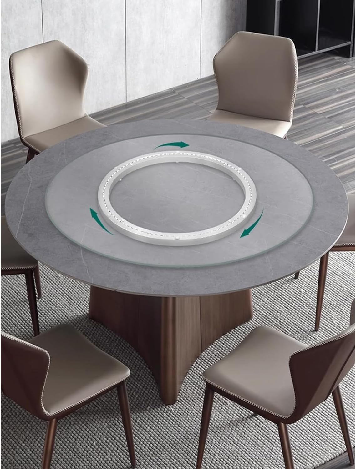 Lazy Susan Bearing Rotating Turntable Bearings Swivel Plate Hardware Aluminum Metal for Dining-Table and Workbench (10 Inchs) … …