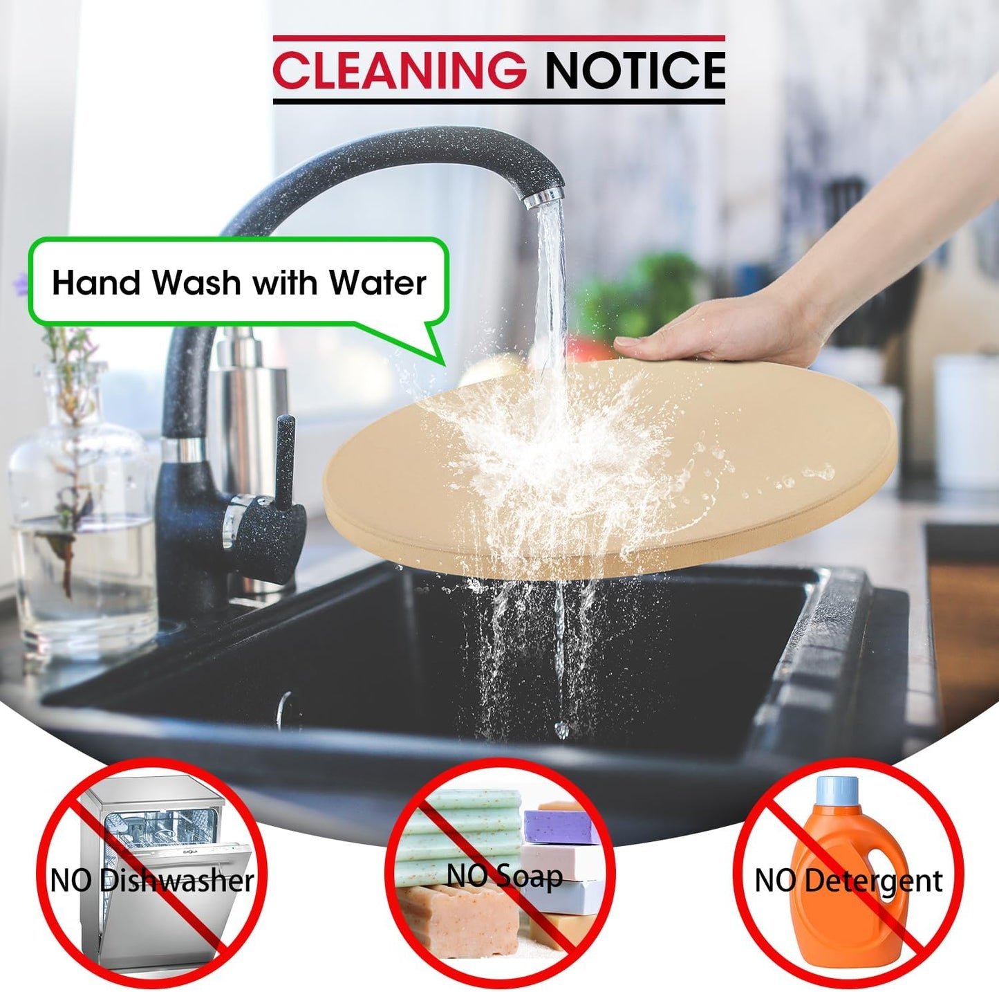 Unicook Small Pizza Stone 10.25 Inch for Oven and Grill, Round Baking Stone, Thermal Shock Resistant Cordierite Oven Pan with Plastic Dough Scraper, Ideal for Cooking Pizza, Bread