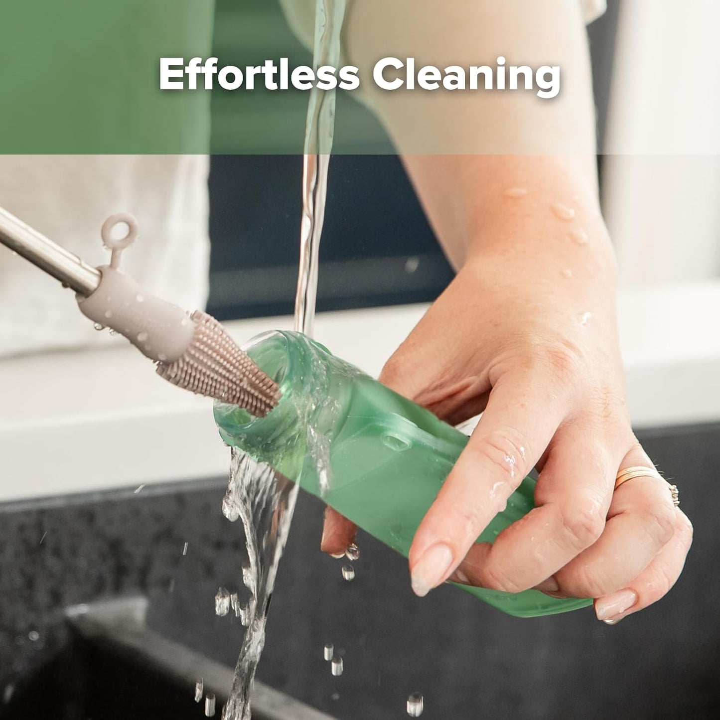 haakaa Baby Food Pouch Refillable Baby Squeeze Silicone Yummy Pouch, Soft Reusable Squeeze Storage Food Pouch for Kids Toddler,Home Made Food Puree,Smoothie Pouch Bag, 4oz, 4 Pack,6m+(Pea Green)