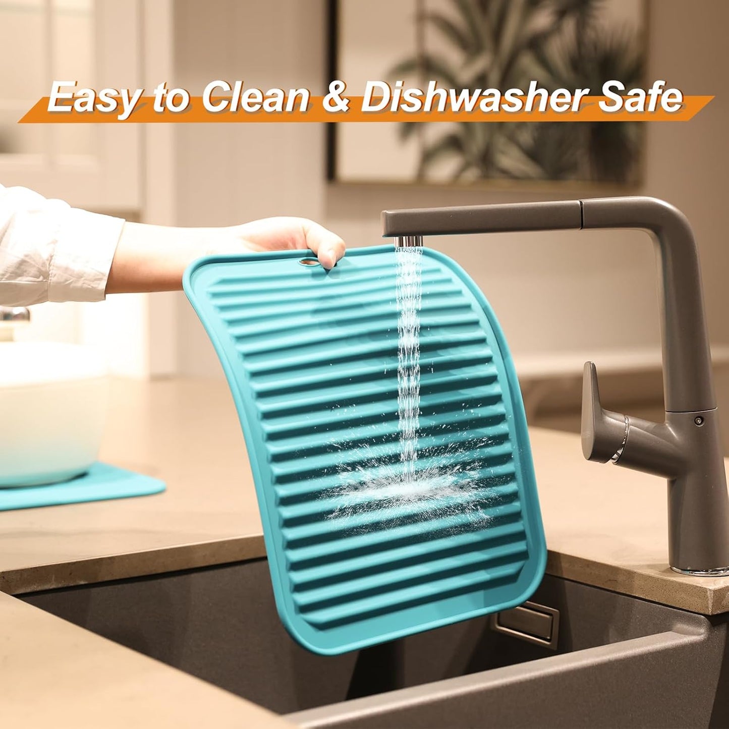 Joyhalo 4 Pack Silicone Trivets for Hot Pots and Pans,480℉ Heat Resistant Trivets for Hot Dishes,Hot Pads for Countertop,Kitchen Potholders,Dark Green