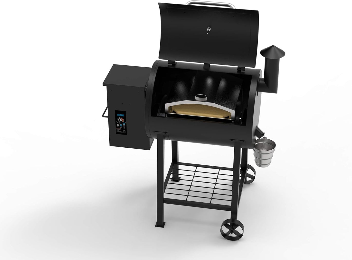 Red Stag Pellet Grill Pizza Oven Attachment Stainless Steel Outdoor Pizza Oven with Pizza Stone Kit Accessory Set for Traeger/Pit Boss/Camp Chef/Embers Wood Pellet Smoker Grills