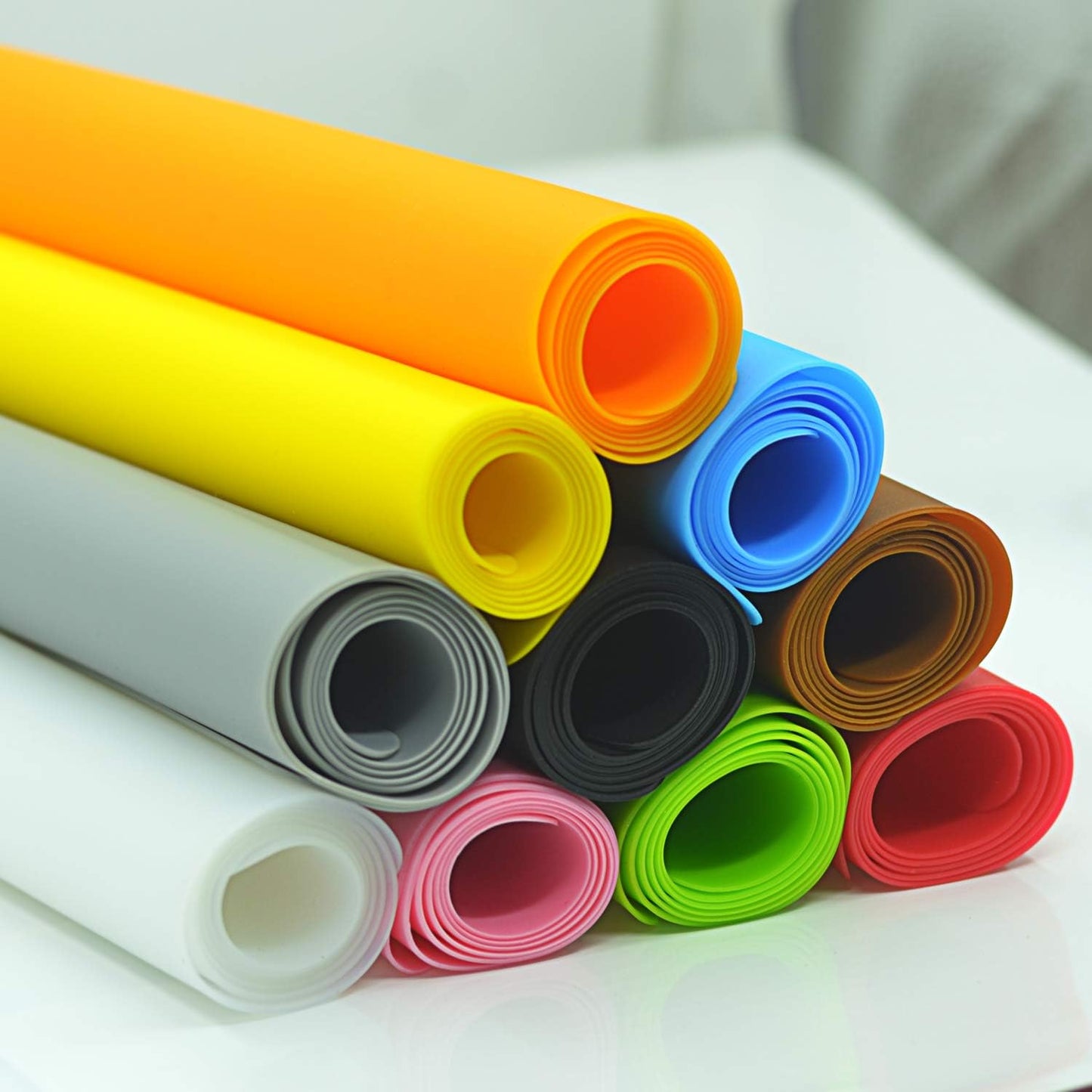 Silicone Placemats, Food-Grade Non-Slip Waterproof, Dining, Stain Resistant, Countertop Protector, Kitchen Counter Mat, Heat Resistant, Baking mat Dishwasher Safe (23.6"×15.7"-2pack, Coffee)