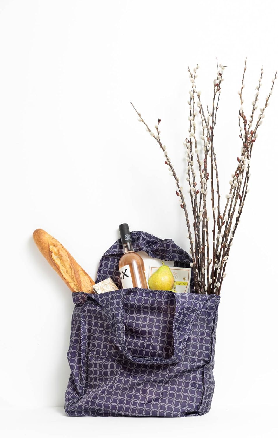 Reusable Grocery Bag - Stylish Shopping Bag for Groceries - Foldable Tote Bag - Medium Size