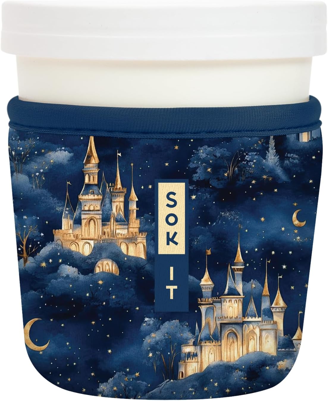 Sok It IceCreamSok Insulated Neoprene Cover (Castle in the Sky, Tapered Ice Cream Pints)