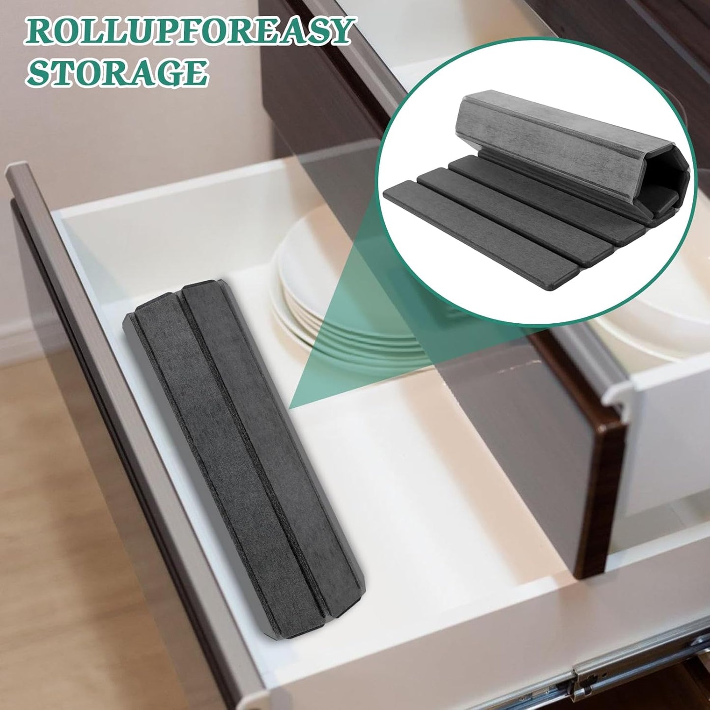 Stone Dish Drying Mat for Kitchen Counter, 24''×15'' Dark Grey Dishes Drying Matt Kitchen Counter, Absorbent Diatomaceous Earth Bath Quick Dry Mats for Tableware, Bottles and Cup