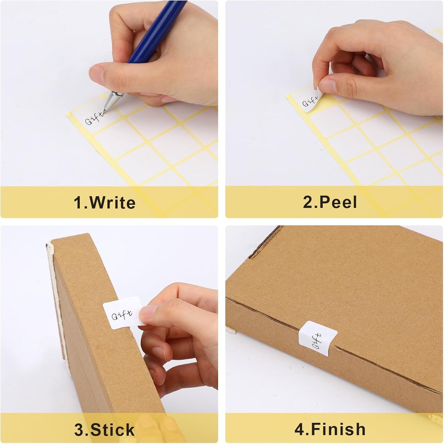 1440 Pcs Blank Date Labels 1" X 1" Labels Stickers for Organizing Square Writable White Labels Food Labels for Jars Boxes File Folders Envelopes School Office Kitchen