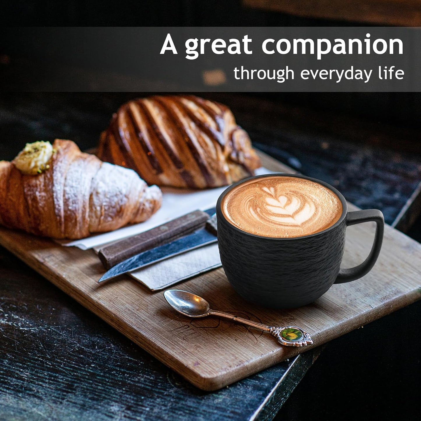 MIAMIO β 15 oz Coffee Mugs/Mug Set of 4 - Ceramic Mug for Coffee, Latte, Cappuccino, and Tea - Oasis Collection