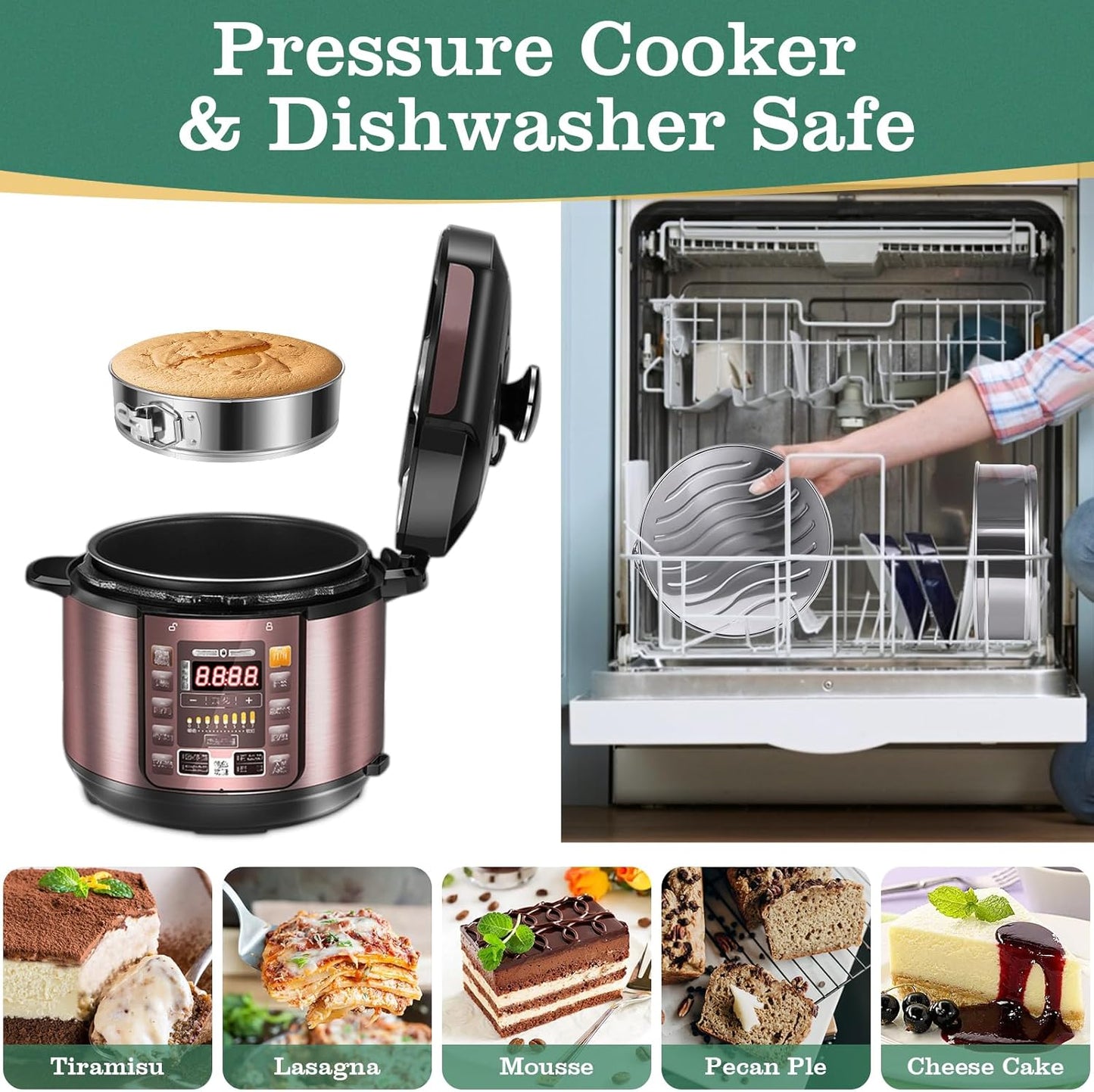 7 Inch Springform Cake Pan, Stainless Steel Springform Pans, Leakproof & Nonstick Cheesecake Pan with Removable Bottom, Round Spring Form Cake Pan For Baking