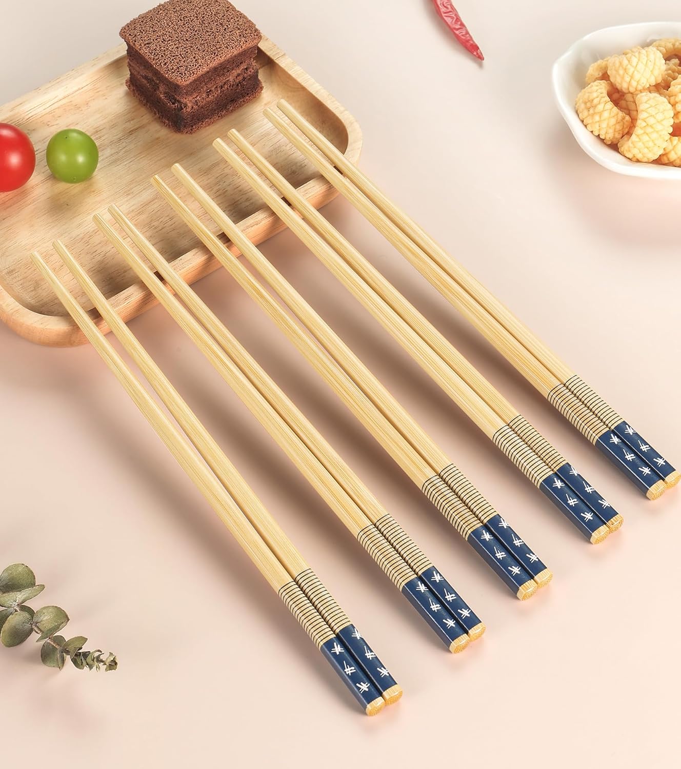 200 Pairs Bamboo Chopsticks Reusable | Dishwasher Safe | Durable | Separated | Bulk | Non slip | - (9.45in)