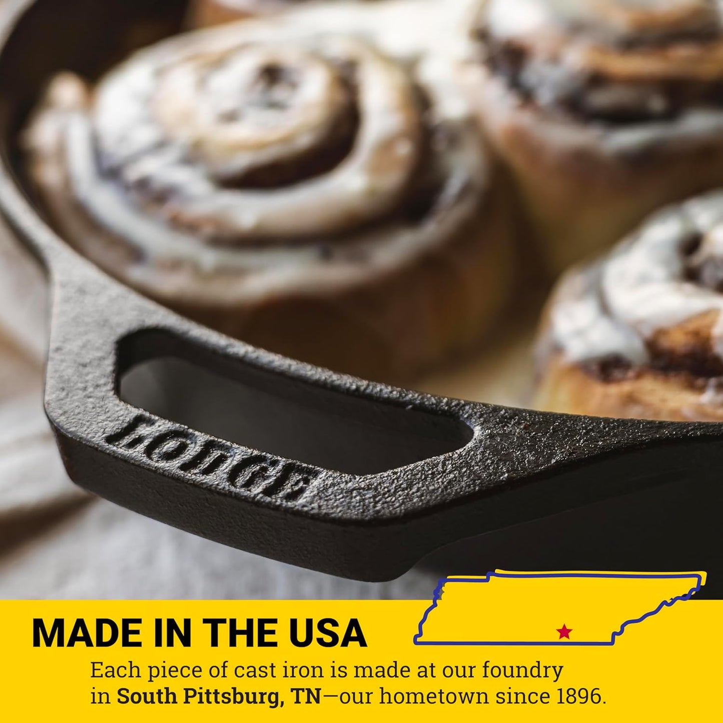 Lodge Pre-Seasoned Cast Iron Skillet Set - Set Includes 8 Inch Skillet, 10.25 Inch Skillet, and 12 inch Skillet - 3 Piece