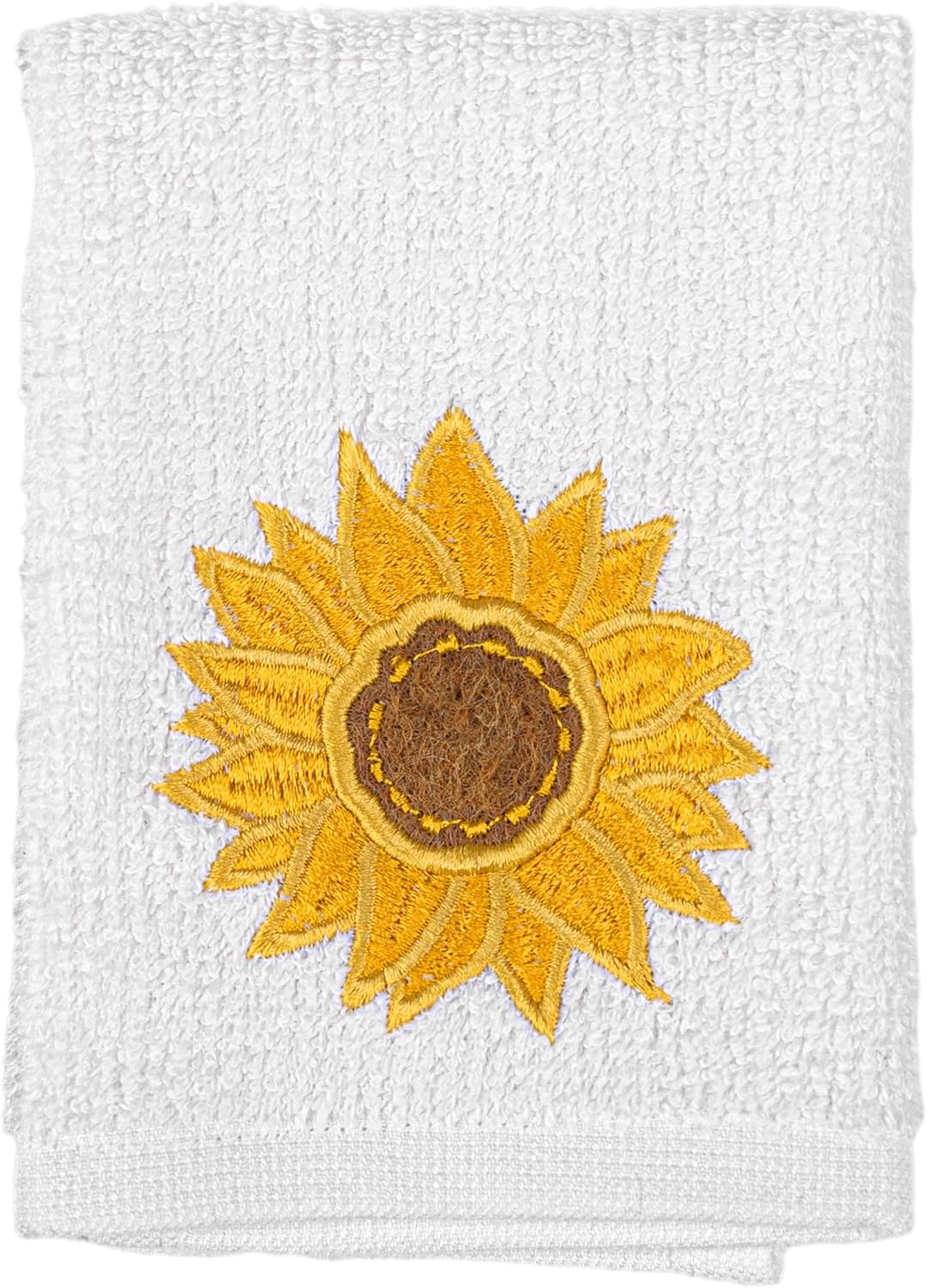 MÜkitchen SCRUBSY 100% Cotton Kitchen Dish Cloth with Built in Scrubber | Various Designs and Super Absorbant (Sunflower)