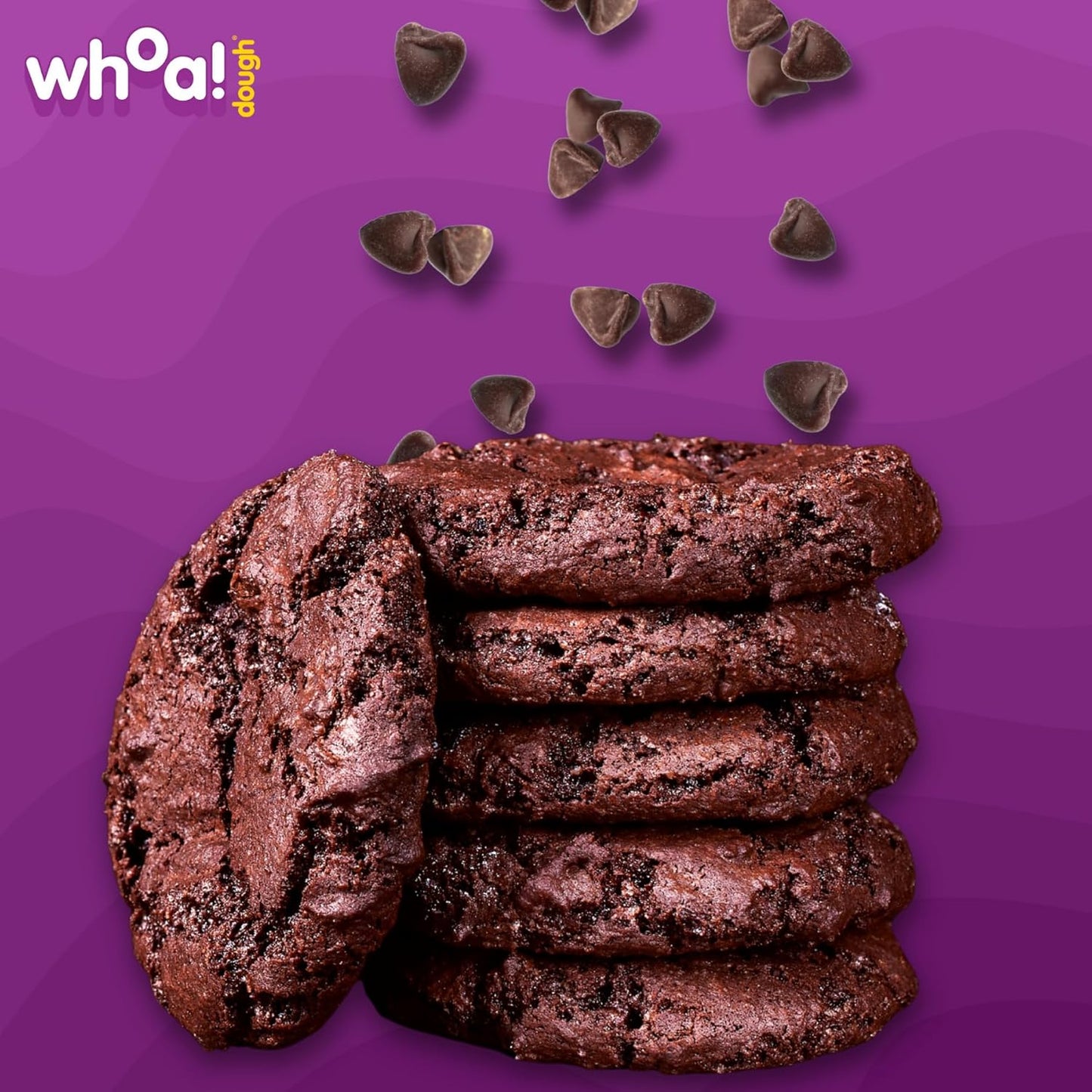 Whoa Dough Ready to Bake Cookie Dough Brownie Batter – Certified Non-GMO, Kosher, Gluten Free – Plant-Based Snack Dough Made with Real Ingredients – 12 Pack