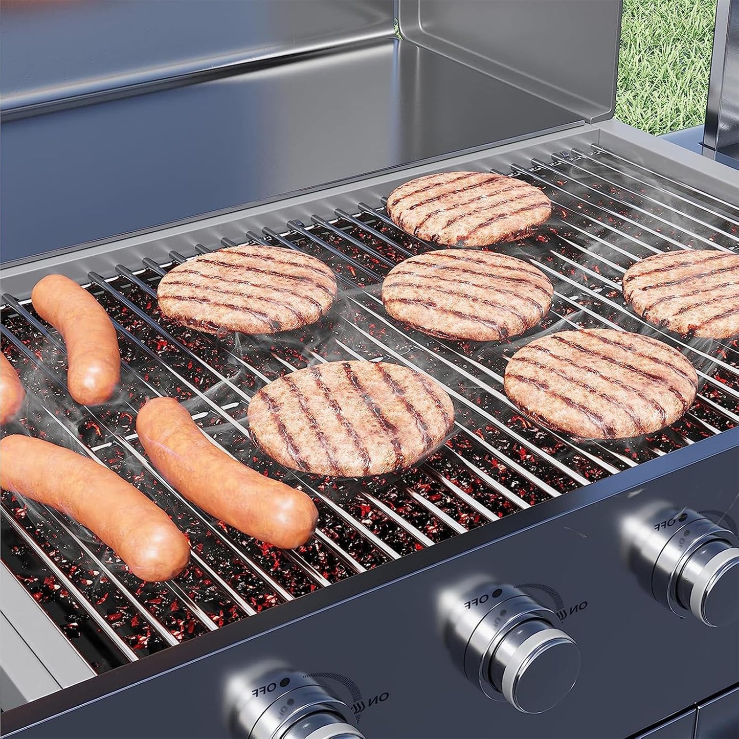 Orgneas 17.5 Inch Grill Grates for Weber Spirit 300 Series, Genesis Silver/Gold/Platinum B/C, Genesis 1000-3500, I - IV, 7638, 7639, Stainless Steel Cooking Grate Replacement Parts for Gas Grills