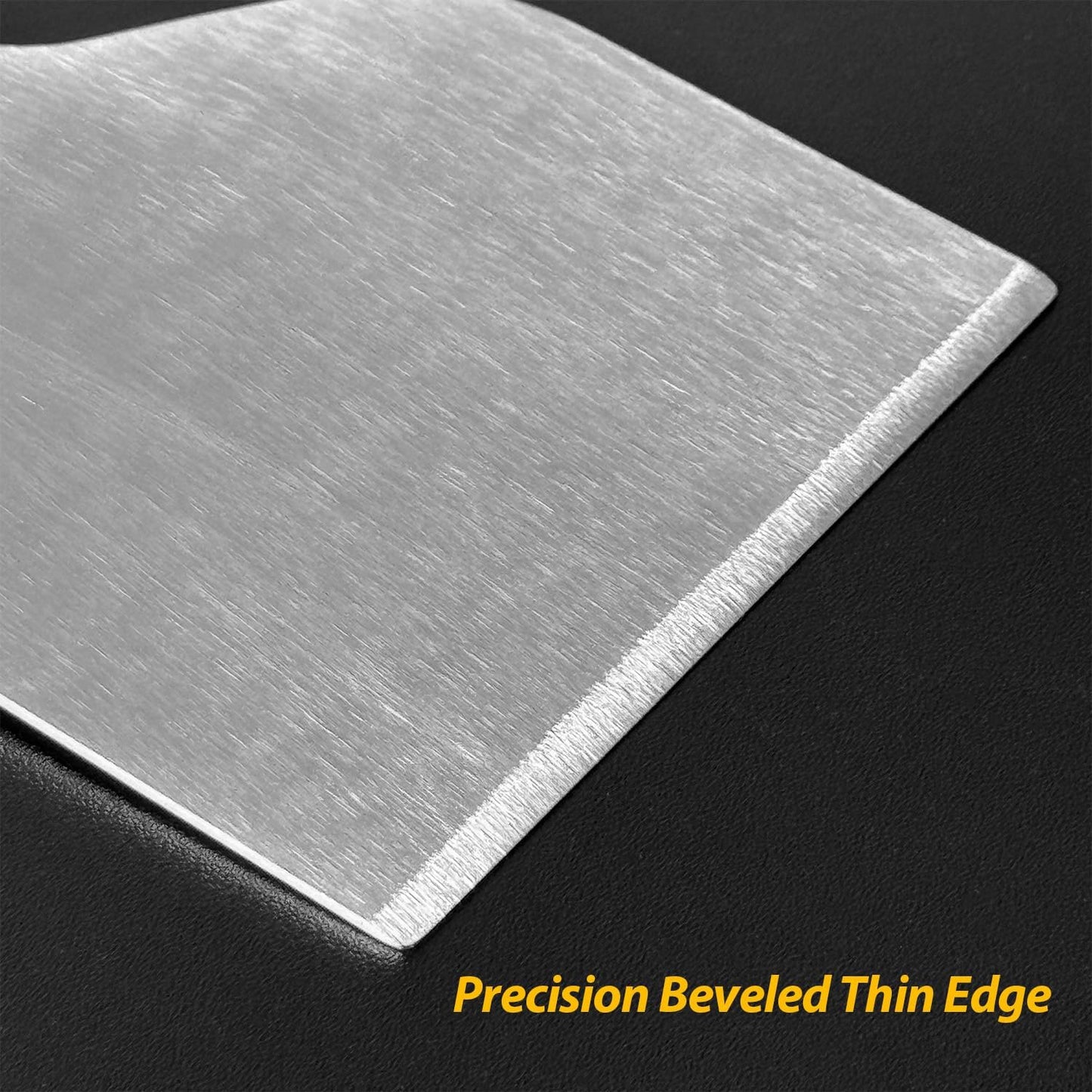 Vovoly Wide Griddle Scraper, 4.3“x4.3'' Smashed Burger Scraper Grill Scraper Spatula Burger Turner - Full Tang Silicon Handle Professional Grade Grill Accessories, Knife Grade Stainless Steel