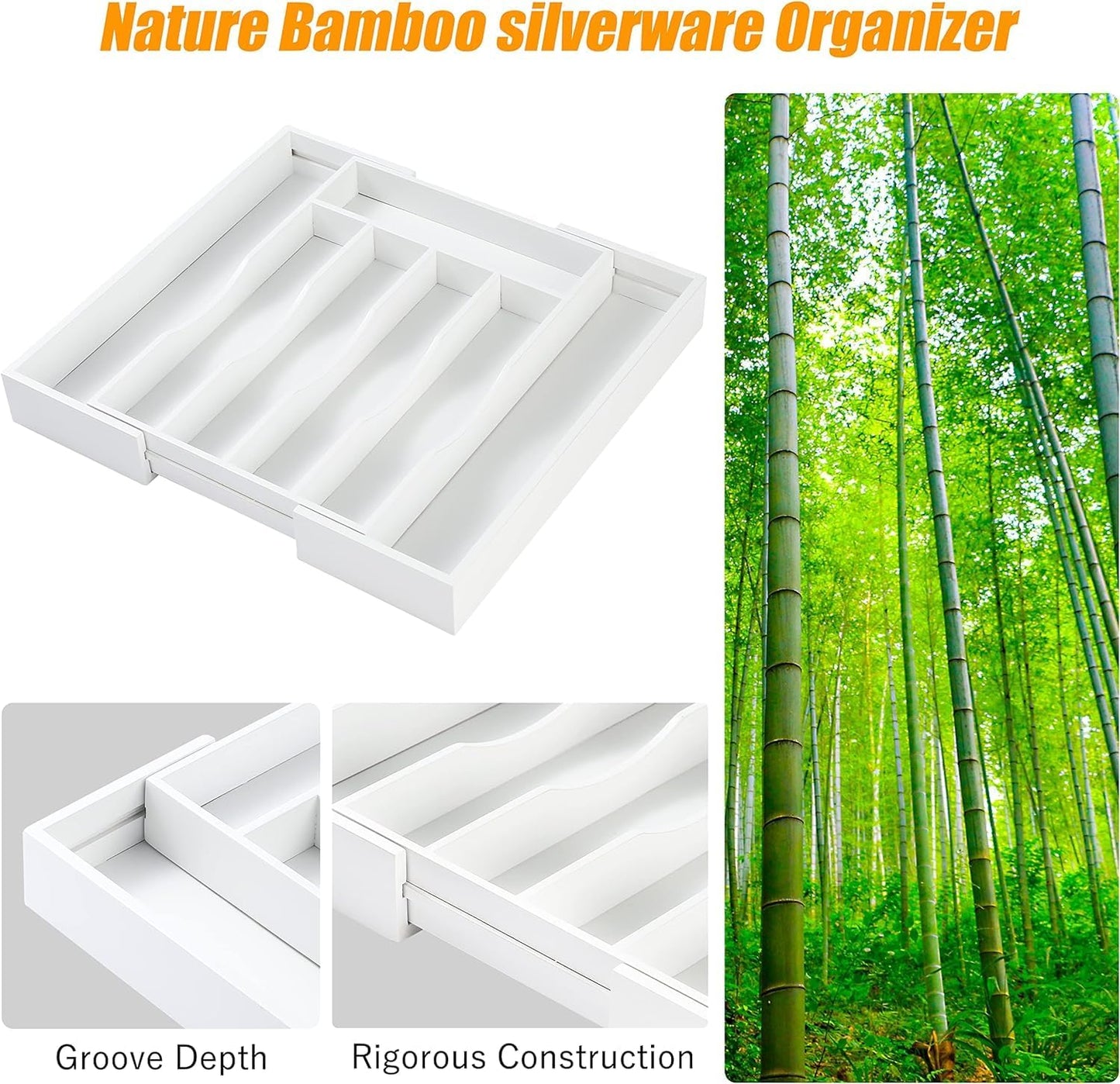 Kitchen Silverware Drawer Organizer and Storage Utensilios De Cocina Modernos Soporte Para Cucharas Trastes De Cocina Organizadores Platos Para Gabinetes Cajones Decoración Organizador Para Utensilios