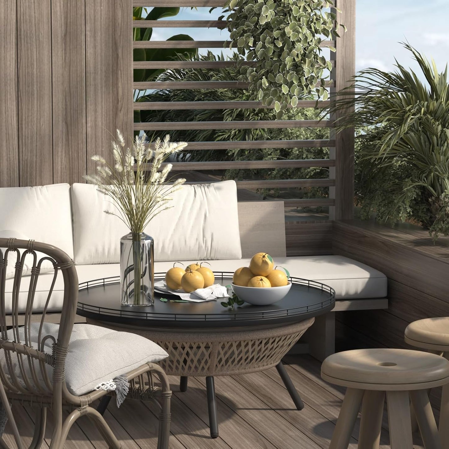 24" Oak Wooden Lazy Susan Turntable for Dining Table, Extra Large Round Lazy Susans Organizer for Kitchen Countertop Charcuterie Boards Cheese Board Organization and Storage Black Home Decor