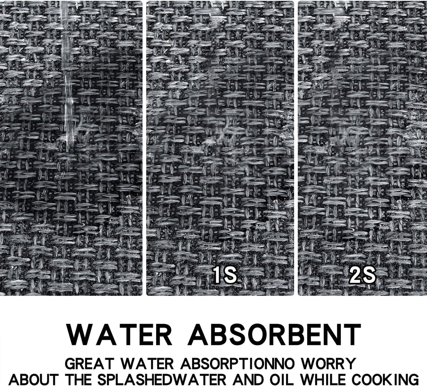 Kitchen Mat 1 PCS, Cushioned Non Slip Rugs for Kitchen Floor, Absorbent Runner Comfort Standing Mats Washable for Kitchen, Office, Home (Black, 24"x36")