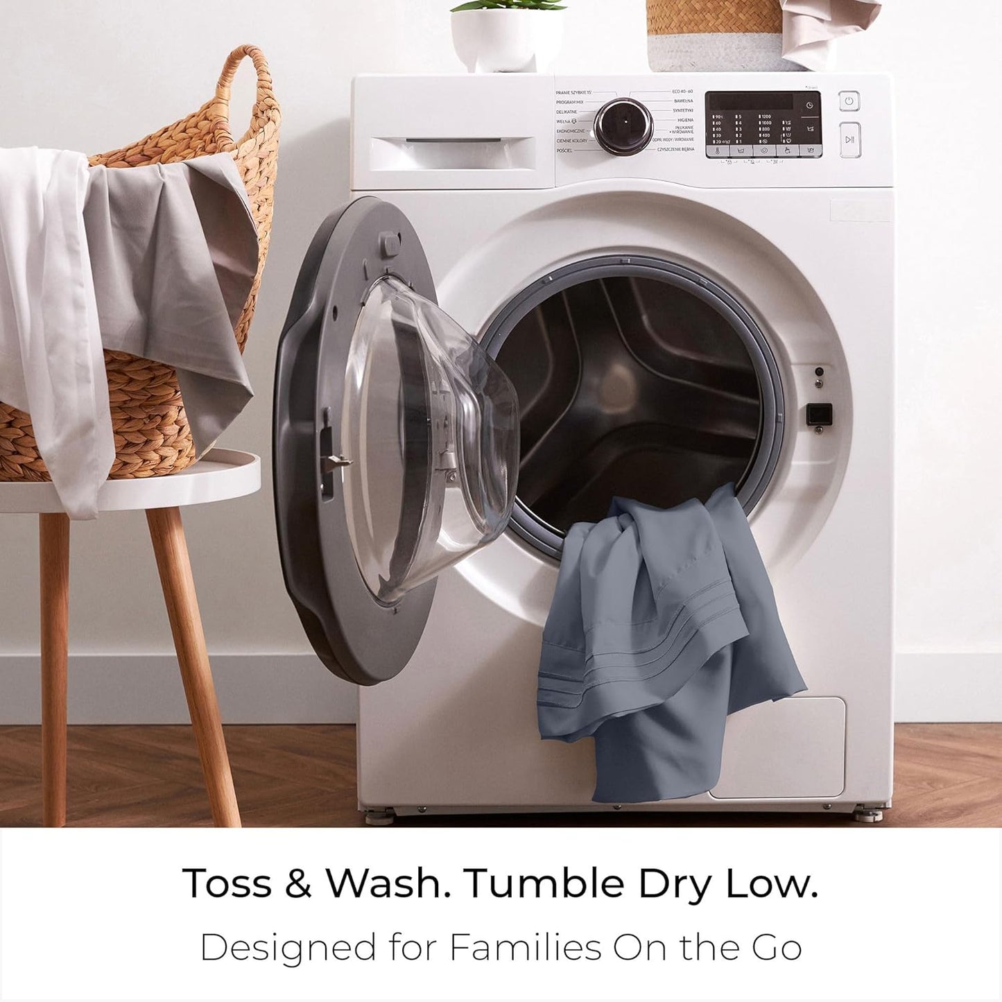 Mellanni Full Sheets Set - 4 PC Iconic Collection Bedding - Hotel Luxury, Extra Soft, Cooling Bed Sheets - Wrinkle, Fade, Stain Resistant (Full, Mineral Gray)