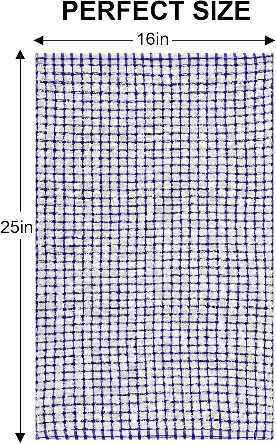 Kitinjoy Cotton 6 Pack Terry Kitchen Towels, 16 x 25 Inches Super Soft and Absorbent Dish Towels, Quick Drying Hand Towels for Kitchen Drying, Multiple Colour