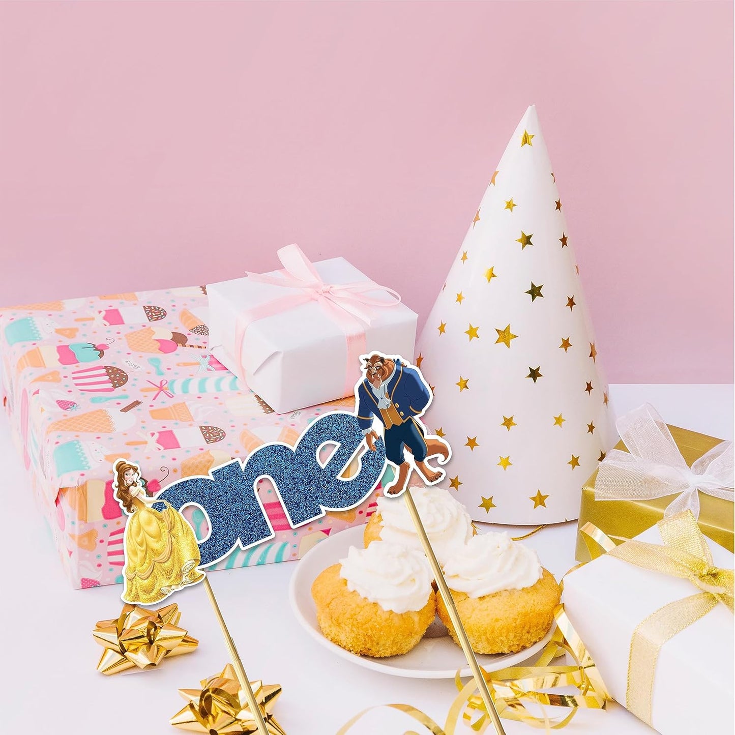 Seyal® Bauty & The Bast One Cake Topper