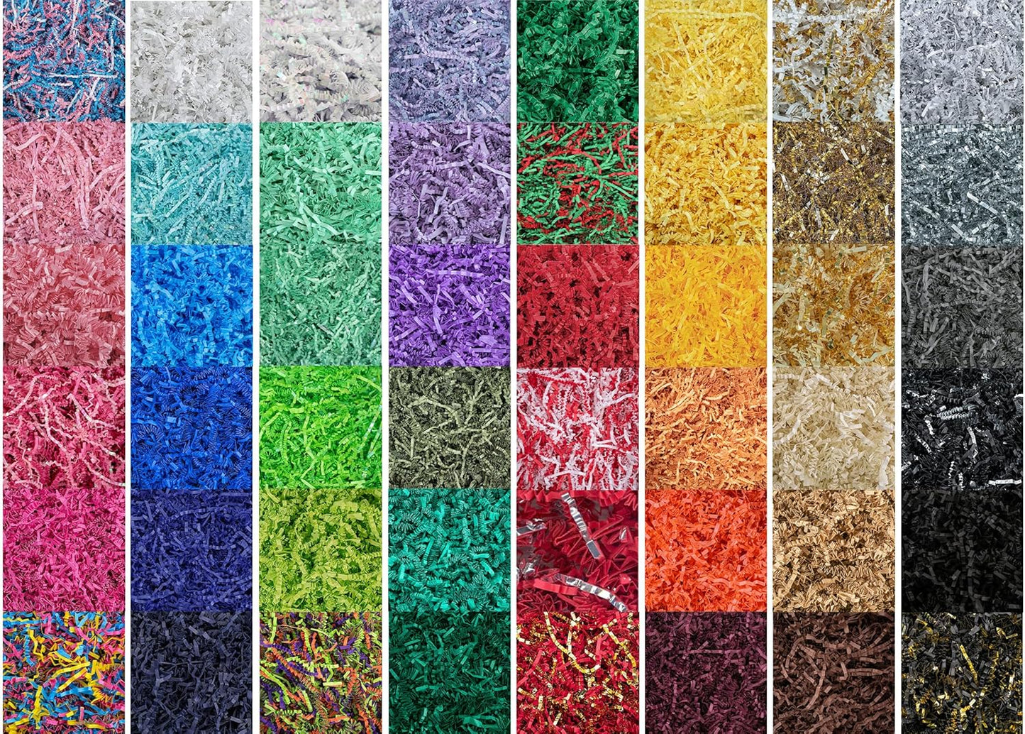 MagicWater Crinkle Cut Paper for Gift Baskets - 2LB - Red & White - Perfect for Shredded Paper Filler, Basket Filler, Gift Boxes, Bridesmaid Gifts, Halloween Stuffers & More – Ideal for All Occasions