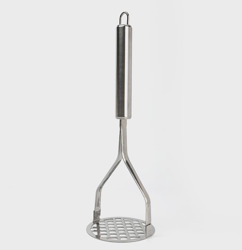 Potato Masher (4-Pack), 10-Inch Sturdy Gourmet Stainless Steel Wire Masher, Heavy Duty Metal Potato Ricer, Vegetables Fruits Hand Mashers, Dishwasher Safe