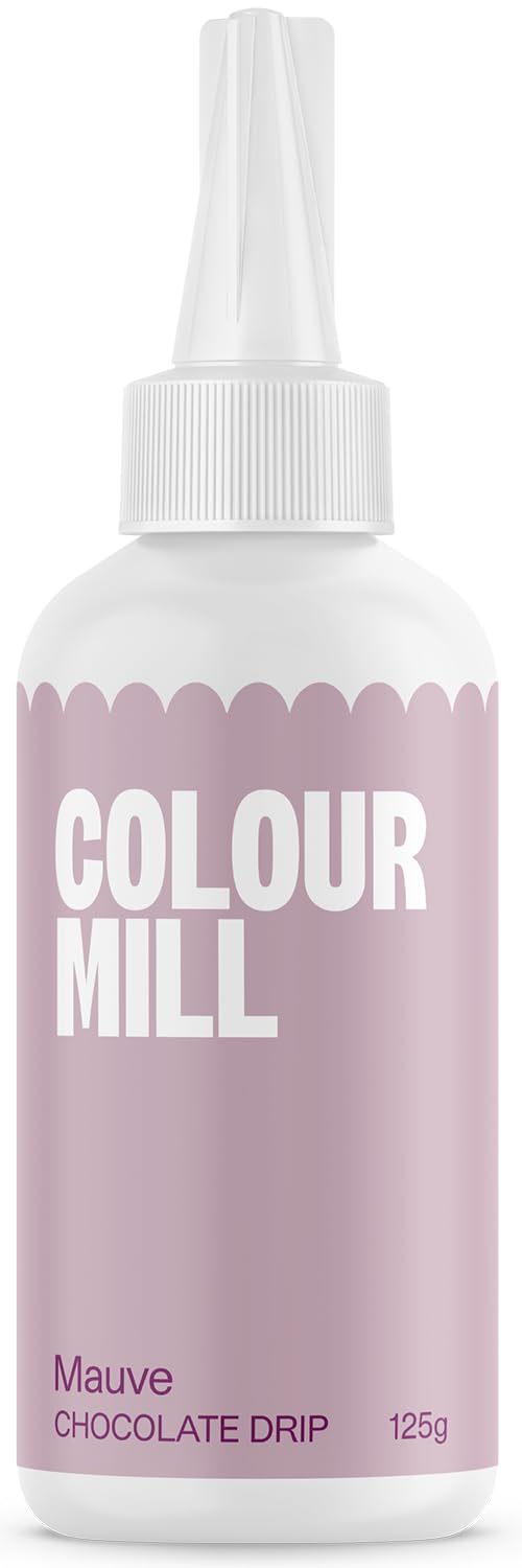 Colour Mill Chocolate Drip Easy-Melt Drizzle for Desserts, 125 Grams Mauve
